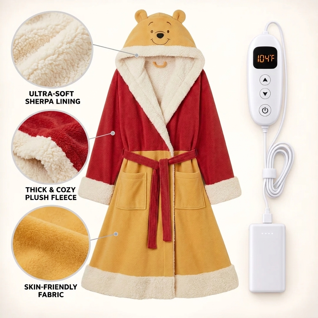 Pooh Heated Robe